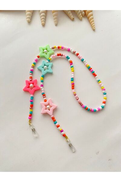 LiKESUN Colorful Beads Children's Glasses Strap 55 cm