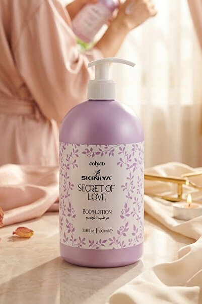 Colyen Skiniya Secret Of Love 1 Litre Vücut Losyonu Besleyici ve Kalıcı Nem E...
