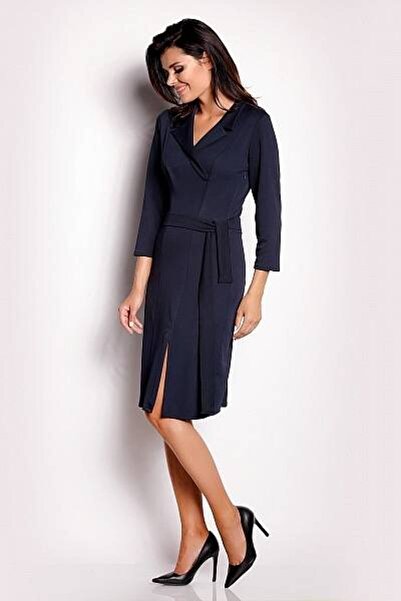 Awama Dress A151 - Navy - M