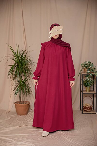 Nissra Ankanoor Ruffled Shoulder Gathered Collar Knitted Dress Anka255128