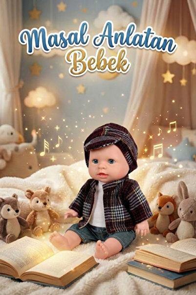 craftivio Masal Anlatan Et Bebek 35 cm - Türkçe Konuşan Eğitici Oyuncak Erkek...