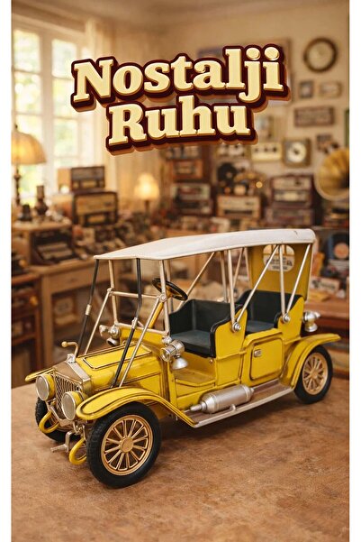 FaroxTech Nostalji Ruhu Klasik Araba - Antika Görünümlü Dekoratif Hediyelik