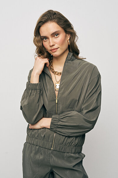 Orfeo Negro Women's Comfortable Functional Bomber Jacket with Elastic Waist a...