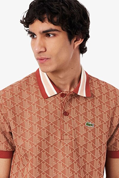 Lacoste Classic Fit Monogram Polo T-Shirt Men's Polo Collar T-Shirt Tile