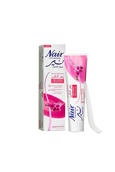 Nair كريم مغذي لإزالة الشعر بخلاصة زهر الكرز للساقين والجسم