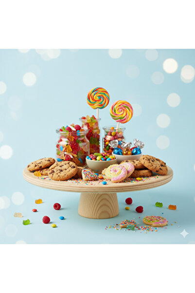 ayrawood ديكور تقديم الطعام الخشبي مقاس 30 سم، طبق تقديم الإفطار المكون من قط...