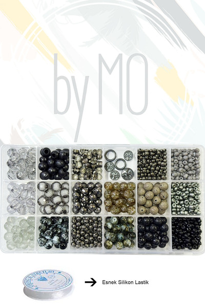 By MO Accessories Erkekler İçin Takı Yapım Hobi Seti Ahşap, Onyx, Hematit, Ca...