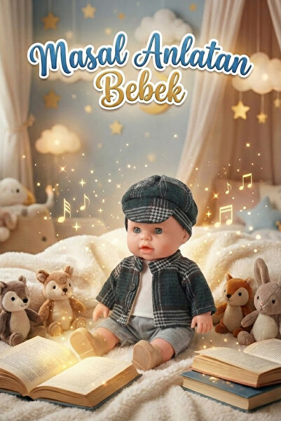 craftivio Masal Anlatan Et Bebek 35 cm - Türkçe Konuşan Eğitici Oyuncak Erkek...