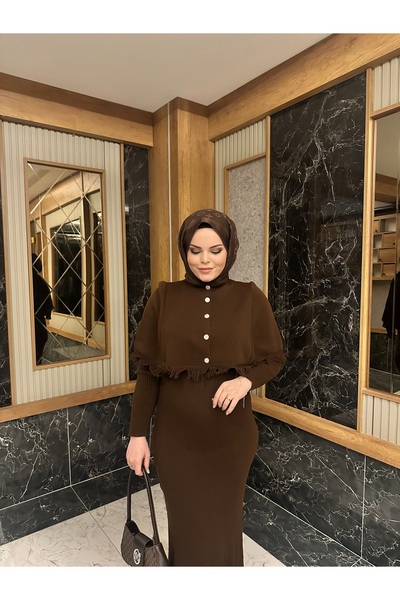 Nuesscollection Püskül Hırkalı Elbise