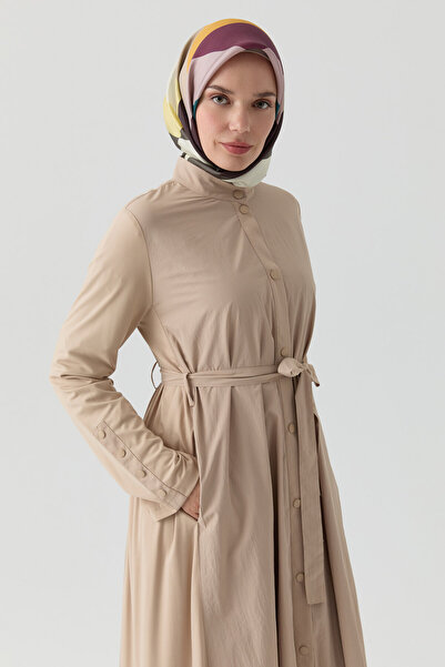 Tuğba Örme Kombinli Kap - Bej