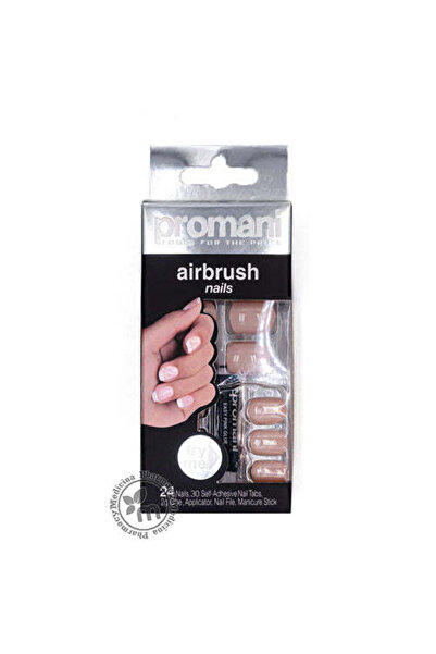 Promani أظافر طبيعية بتقنية البخاخة مع أداة تطبيق وغراء وردي سهل الاستخدام