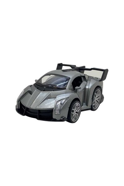 JPT Die-Cast Lamborghini Mini Car Grey Lights Sounds
