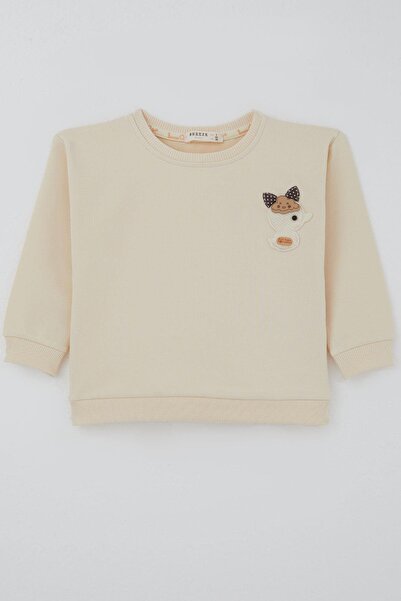 Breeze Girl's Sweatshirt Happy Cloud & Cute Chick with Accessory Detail, Ages...