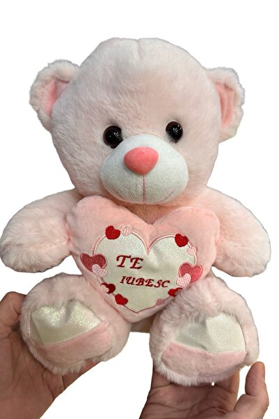 JPT Pink Plush Teddy Bear 30cm with Heart