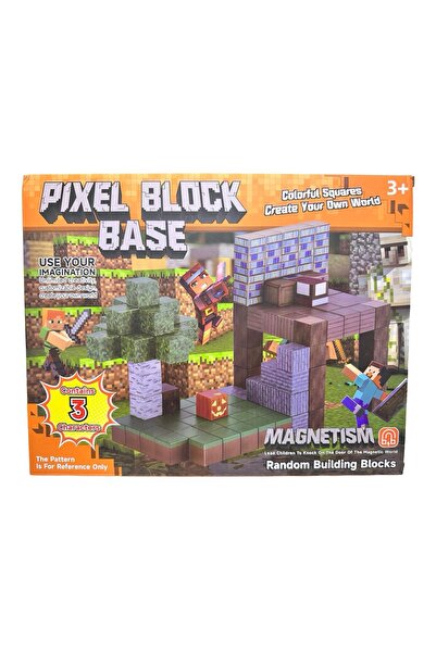 JPT Set de construcție magnetic cu bază Pixel Block și figurine