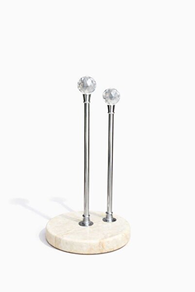 BELİZ HOME Marble Double Stone Towel Rack