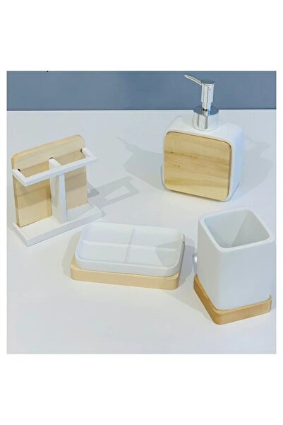 SH طقم إكسسوارات حمام من السيراميك - 4 قطع