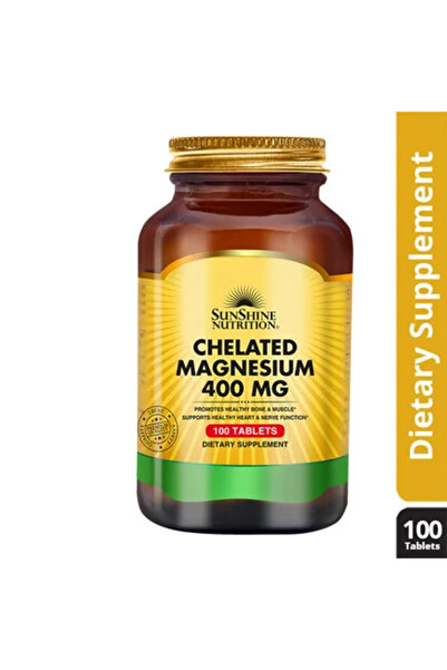 Sunshine Nutrition مكمل غذائي من المغنيسيوم المخلّب بتركيز 400 ملغ لدعم صحة ا...
