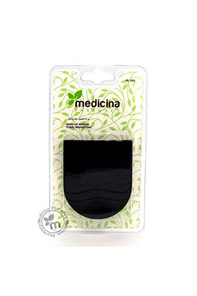 Beautytime Medicina Black Double Sided Plain & Magnifying Makeup Mirror