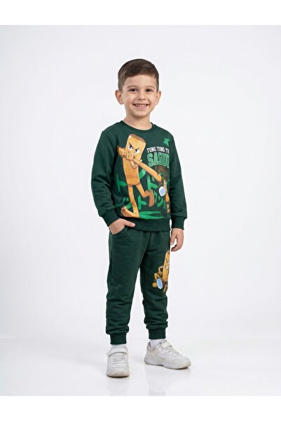 SERENAD KİDSS Set de îmbrăcăminte pentru băieți Tung Tung Sahur cu imprimeu