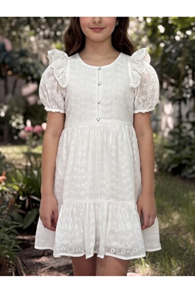 ÖYKÜ KİDS Rochie lungă din țesătură de bumbac, cu căptușeală interioară