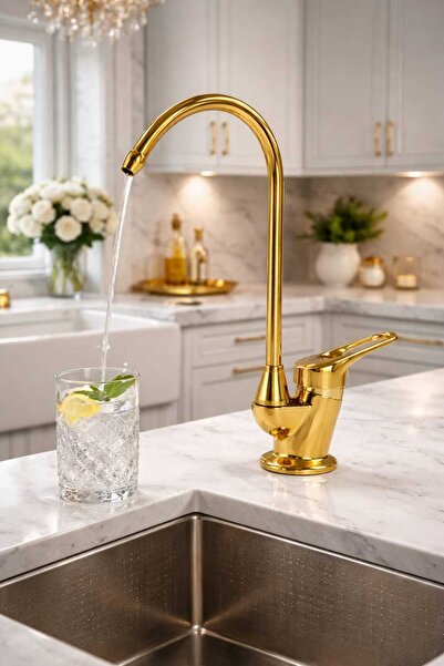 luxury faucet Gold Small Purification Faucet Mixer Brass Body Purification Fa...
