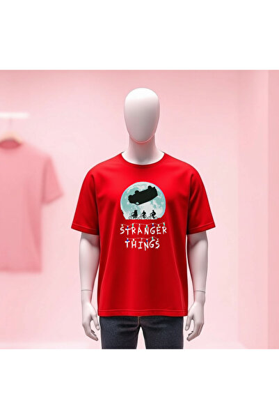 Vordevia Stranger Things Printed Crew Neck Wide Fit Unisex Tshirt