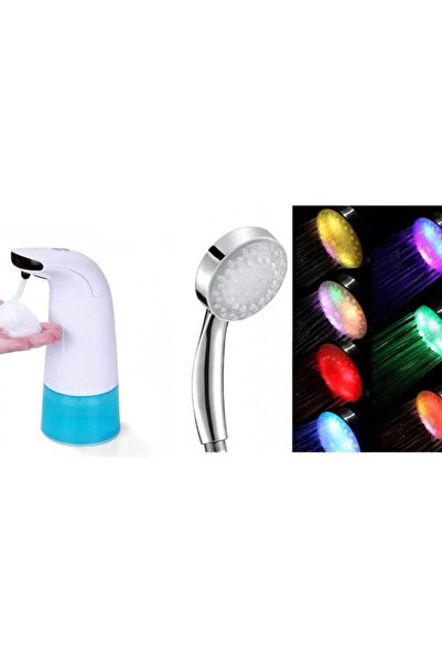 OEM Para de dus cu led, 7 Culori + Dozator de sapun lichid - spuma