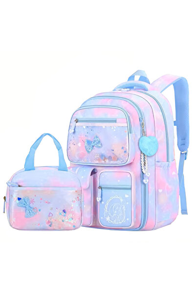 Hüvendo Waterproof Multi-Pocket Backpack and Shoulder Support Set for Girls, ...