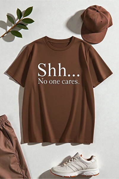 uyguntarz Μπλουζάκι Unisex με στάμπα "Shh No One Cares"