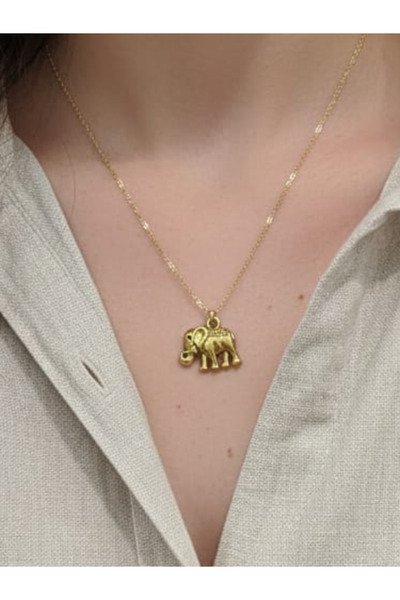 SOSYETEZGAHI Elephant Model Steel Necklace