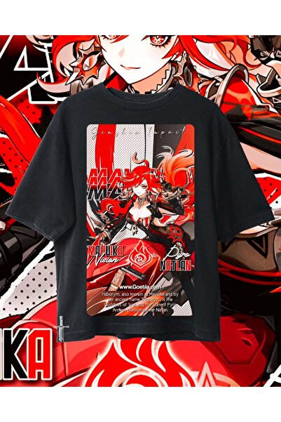 Touz Moda Genshin Impact Printed Unisex Oversize T-Shirt