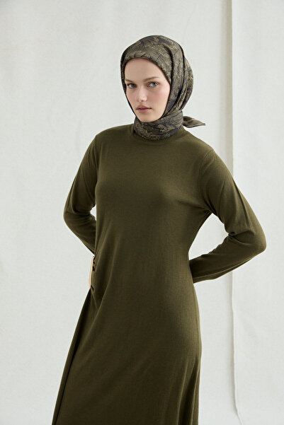 cs camellia scarf Eșarfă Mona din bumbac și viscoză - Kaki