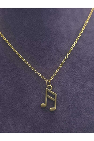 sarıyer silver Musical Note Music Themed Steel Necklace Copper Antique Oxide ...