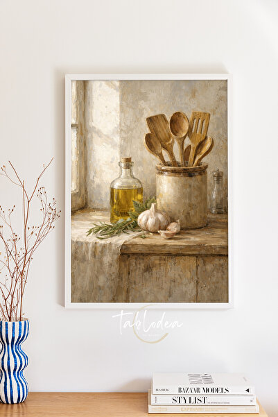 tablodea Pictură murală vintage rustică pentru bucătărie TD, cu tematică cu u...