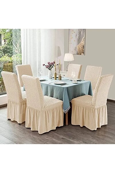 TUCHMALL Chair Cover Stretch Elasticated Washable Kitchen Chair Cover Seat Co...