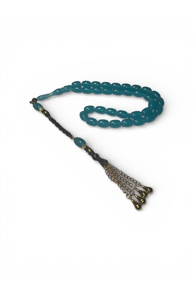 EnazStore Special Tasseled Turquoise Airplane Glass Prayer Beads