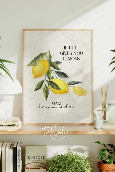 tablodea Pinterest Limonlu Şık Mutfak Tablosu TD Limon Temalı Minimalist Mode...
