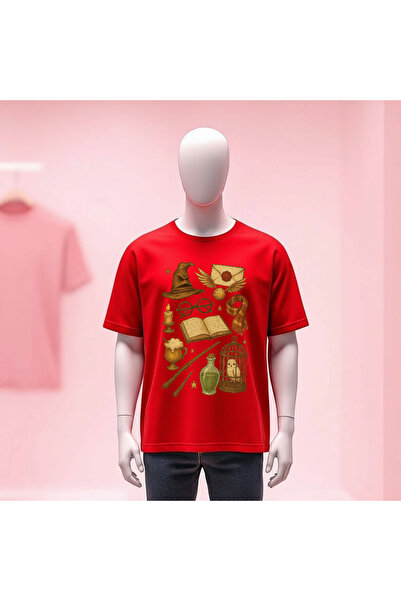 Vordevia Harry Potter Printed Crew Neck Wide Fit Unisex Tshirt