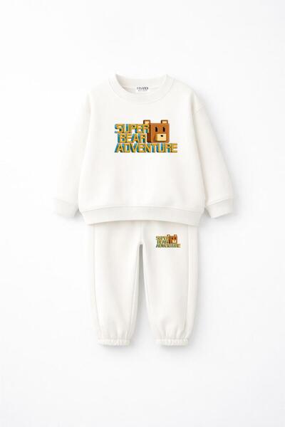 fasardi Super Bear Adventure Super Bear Printed Oversize Unisex Children's Tr...