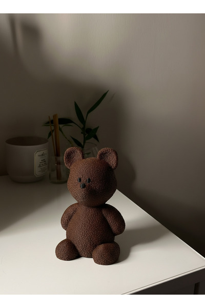 3D Dekoratif Ayıcık Kumbara - Minimal Tasarım - Para Biriktirme Kutusu