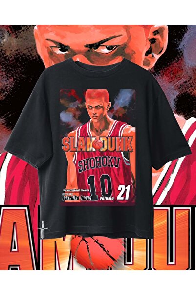 Touz Moda Slam Dunk Printed Unisex Oversize T-Shirt