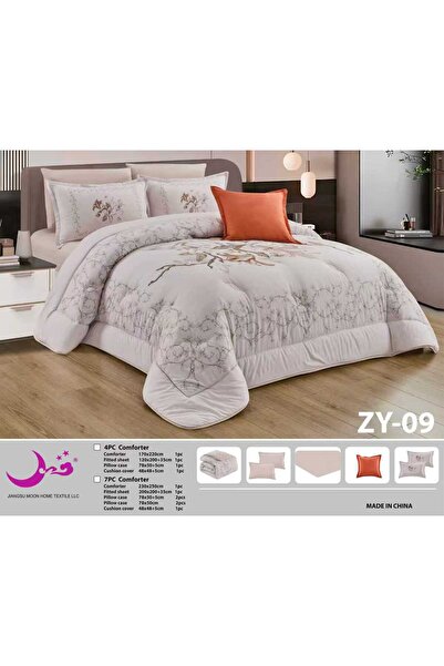 Moon Luxury Summer Double Quilt, Puffy, Embroidered, 7-Piece Set - Double Quilt