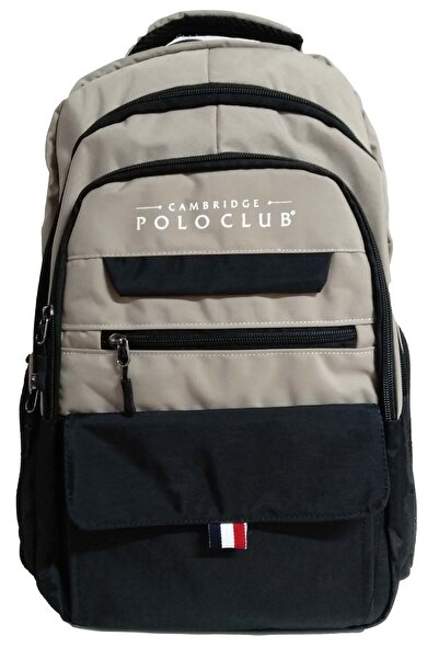 Cambridge Polo Club Beige-Black School and Daily Backpack
