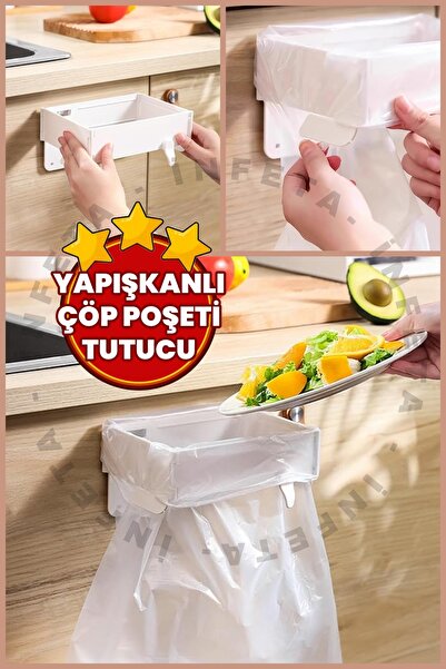 İnfeta Suport autoadeziv pentru saci de gunoi, dispozitiv pliabil pentru agăț...