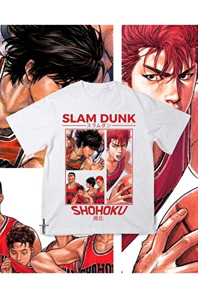 Touz Moda Slam Dunk Printed Unisex Oversize T-Shirt