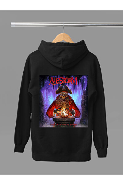 MAGORS سويت شيرت روك بقلنسوة من القطن المطبوع بأكمام طويلة وثلاثة خيوط من ALE...