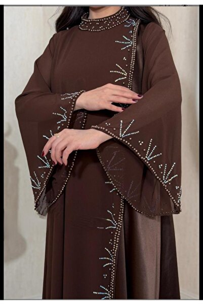 Diva style Brown embroidered jalabiya