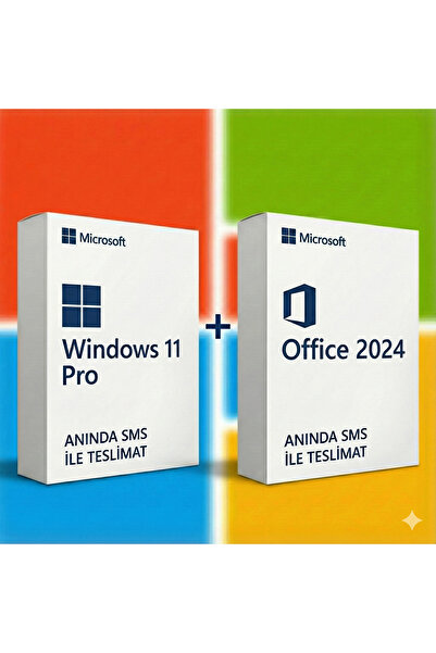 MICROSOFT Windows 11 Pro Key + Office 2024 Kalıcı Ömür Boyu Dijital Lisans An...