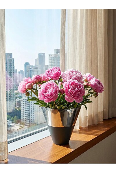 Meyra Cam Schimbă caracterul spațiului: Vază conică din sticlă, lucrată manua...